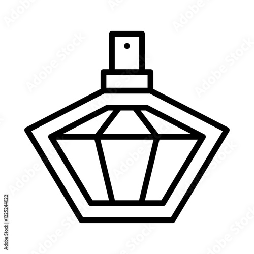 Perfume icon Flat vector set outline