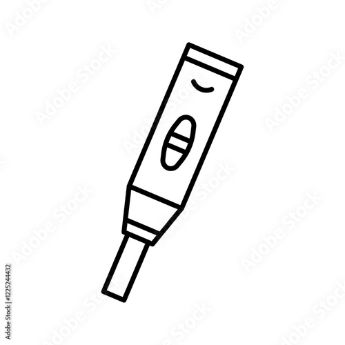Pregnancy test icon Flat vector set outline