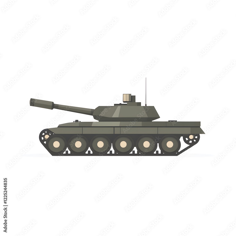 Fototapeta premium russian tank isolated