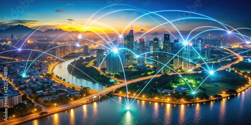 Visualizing Vietnam's booming tech sector: a network map highlighting digital infrastructure and connectivity across the country.