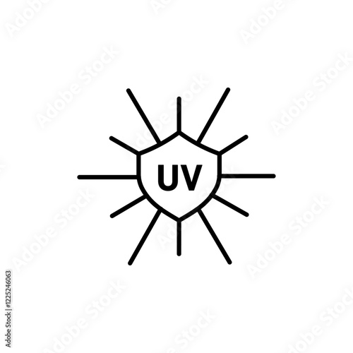UV icon Flat vector set outline