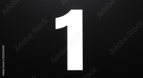 Free Download White Number 1 on Black Background - GFXLoad