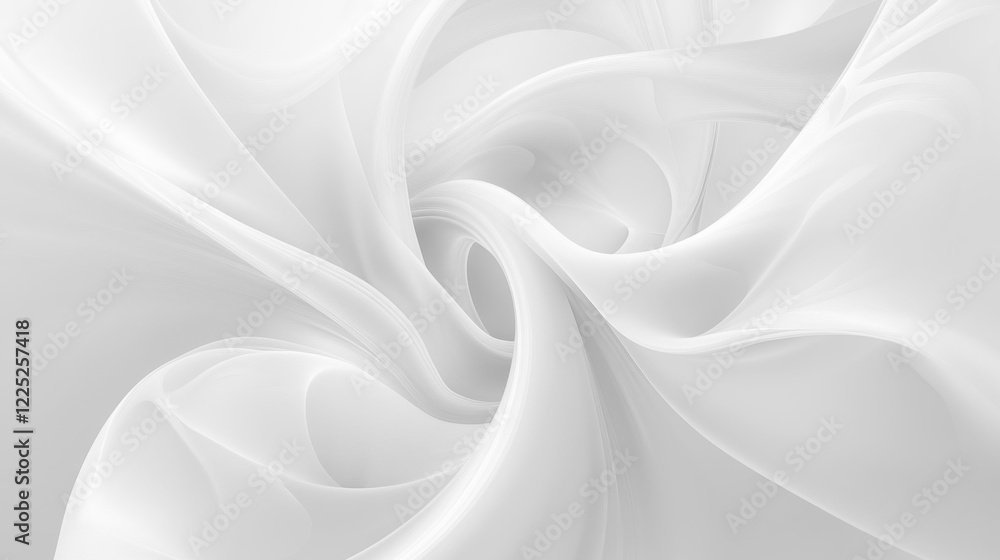 A white fabric with a spiral design A white fabric with a spiral design