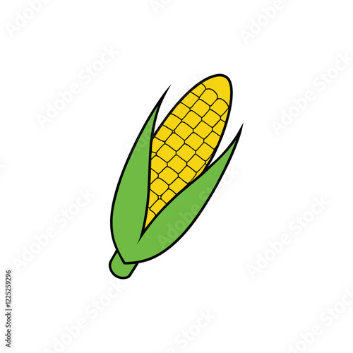 corn on the cob with leaves