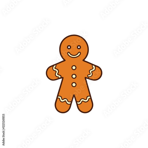 gingerbread man isolated on white