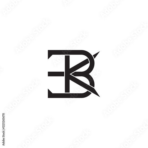 Logo design initial three letters unique and modern