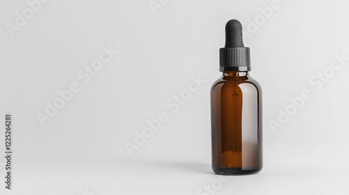 Wallpaper Mural Brown Glass Dropper Bottle on Light Background for Essential Oils Torontodigital.ca