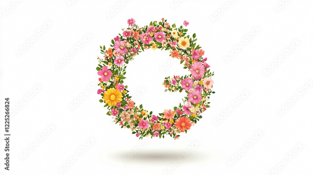 Feminine Gender Symbol Floral Pop Art Illustration for Design Projects Feminine Gender Symbol Floral Pop Art Illustration for Design Projects