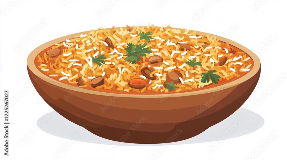 Authentic Indian Biryani Rice Dish in Bowl - Culinary Delight for Foodies Authentic Indian Biryani Rice Dish in Bowl - Culinary Delight for Foodies