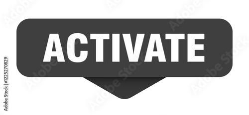 activate sticker. activate sign on transparent background