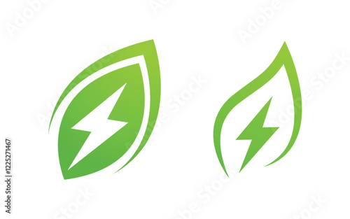 Eco green energy power Vector icon design illustration Template 