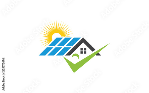 Sun Solar Energy logo icon illustration template