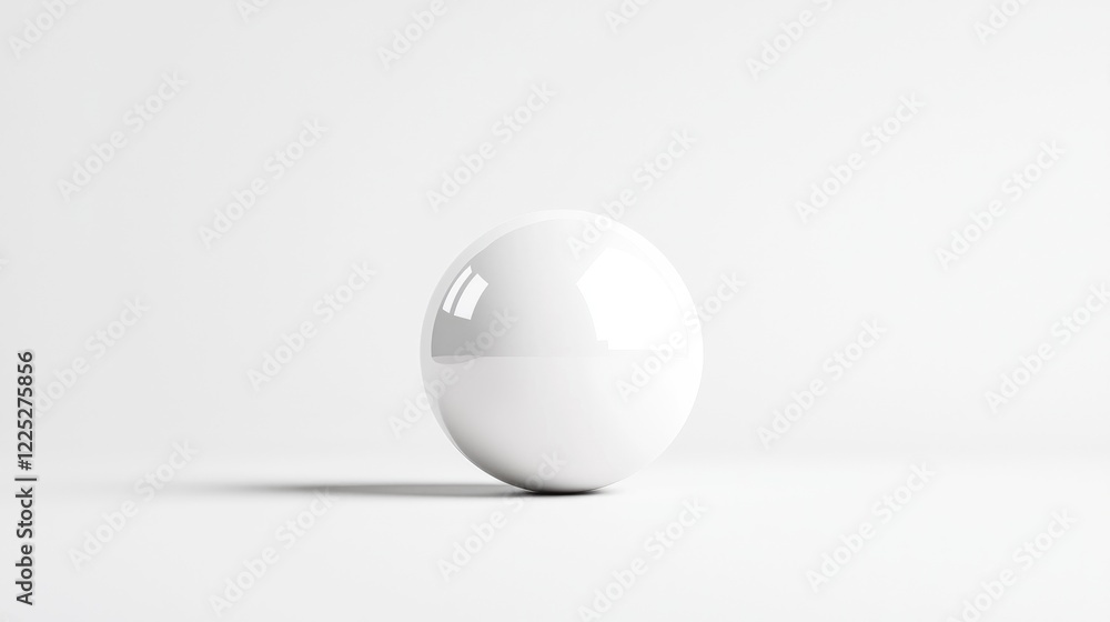White sphere on white background, minimalist design, studio shot, product display White sphere on white background, minimalist design, studio shot, product display