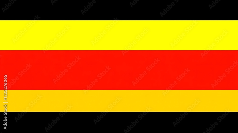 Fototapeta premium Horizontal Tricolor Flag Black Yellow Red Bands