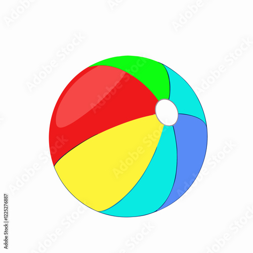 Free Download Colorful beach ball vector illustration (1) - GFXLoad