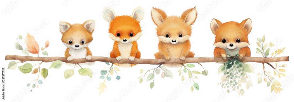 Obraz premium PNG Forest animals mammal representation creativity.