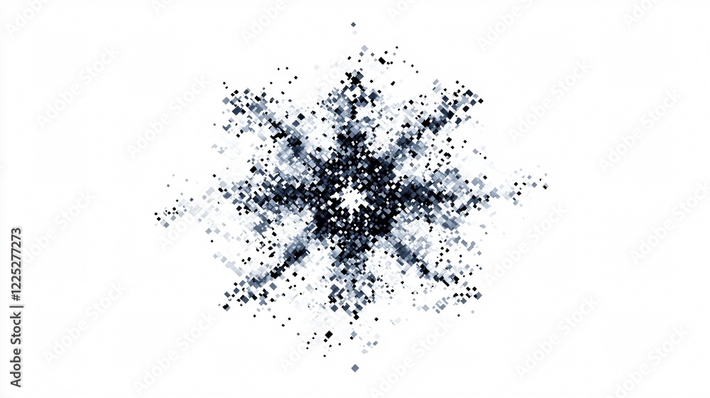 Obraz premium Vivid Abstract Snowflake Pattern for Creative Designs