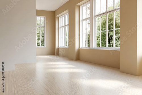 Wallpaper Mural Bright and airy interior space with large windows and natural light streaming in Torontodigital.ca