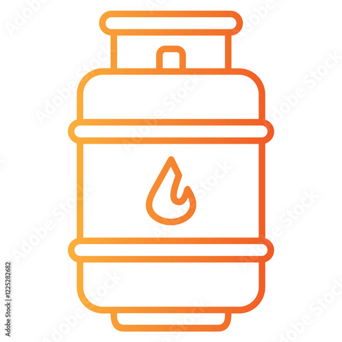 gas  vector single icon with a line gradient style