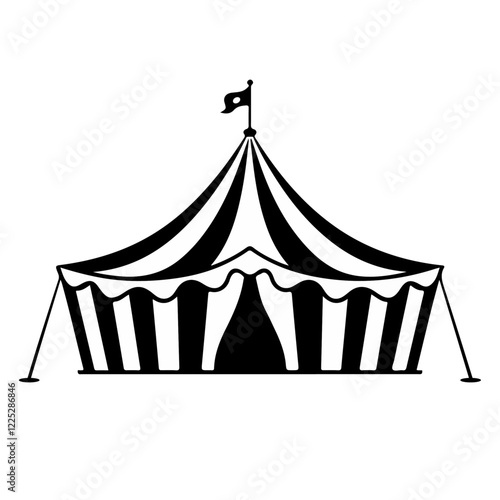 circus tent isolated on white