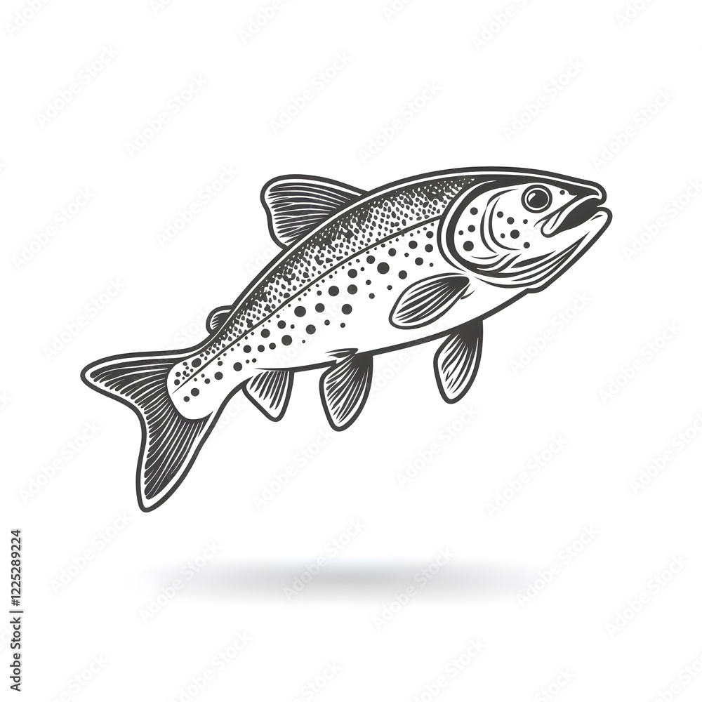 Fototapeta premium fish on a white background