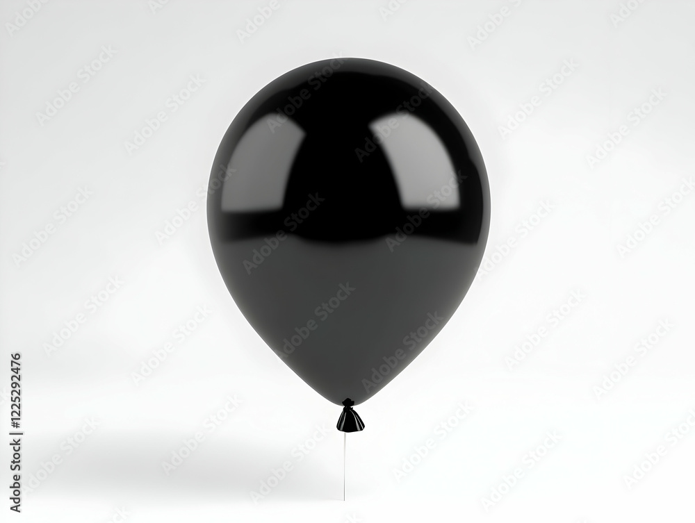 Obraz premium Black Balloon 3D Render