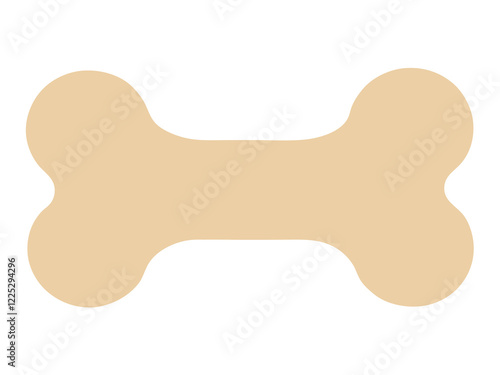 Big dog bone lying for pet shop logo or game ui
