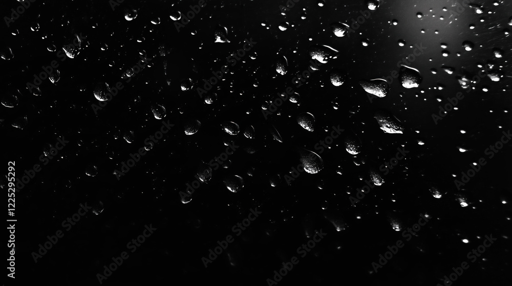 Water droplets on black surface Water droplets on black surface