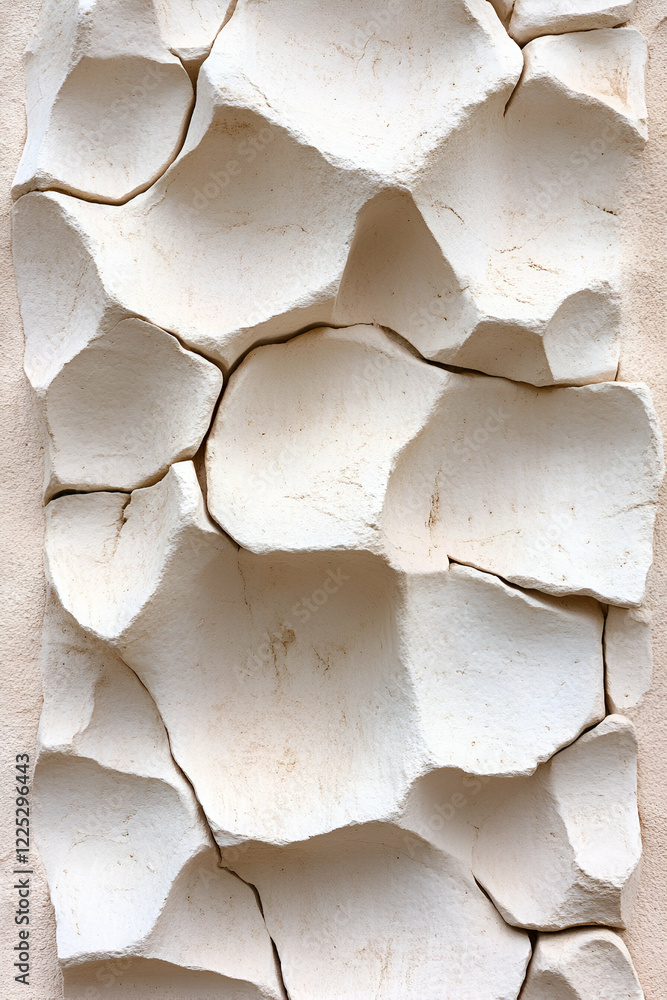 An abstract textured surface featuring irregular, cracked patterns in shades of white and beige, evoking a sense of natural erosion and artistic design. An abstract textured surface featuring irregular, cracked patterns in shades of white and beige, evoking a sense of natural erosion and artistic design.