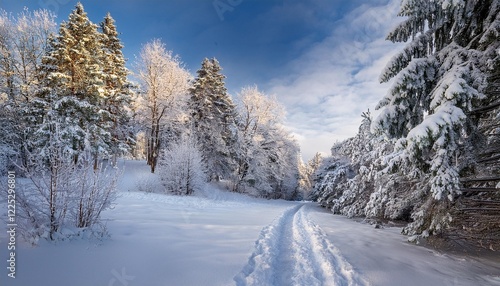 Wallpaper Mural winter landscape in the mountains Torontodigital.ca