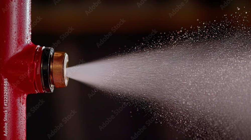 custom made wallpaper toronto digitalClose-Up of Water Spray from Fire Hose Nozzle Against Dark Background for Fire Safety or Prevention Themes