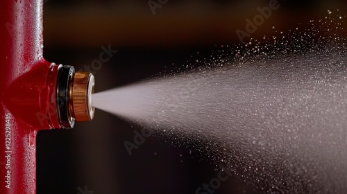 Wallpaper Mural Close-Up of Water Spray from Fire Hose Nozzle Against Dark Background for Fire Safety or Prevention Themes Torontodigital.ca