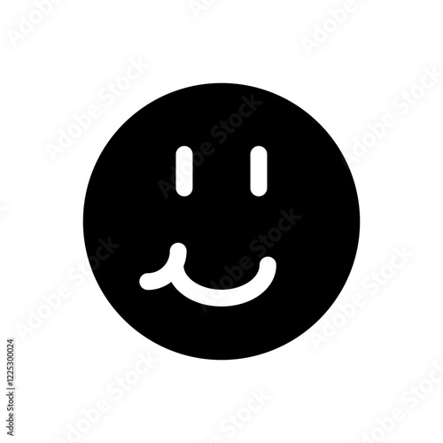 simple Smirking emoticon with a subtle smile and a mischievous expression.