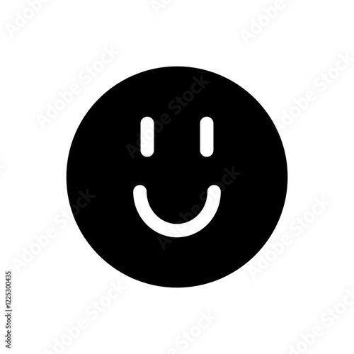 black Smirking emoticon with a subtle smile and a mischievous expression.