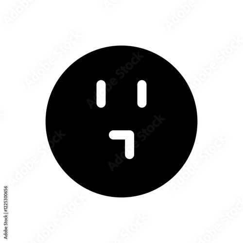 black Emoticon with a thoughtful expression, showing understanding or acknowledgment.