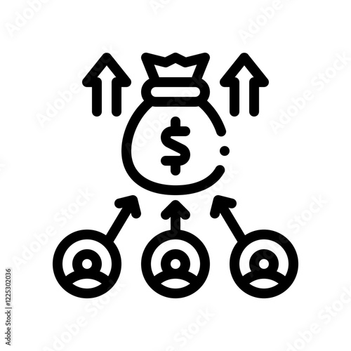 Free Download mutual fund line icon - GFXLoad