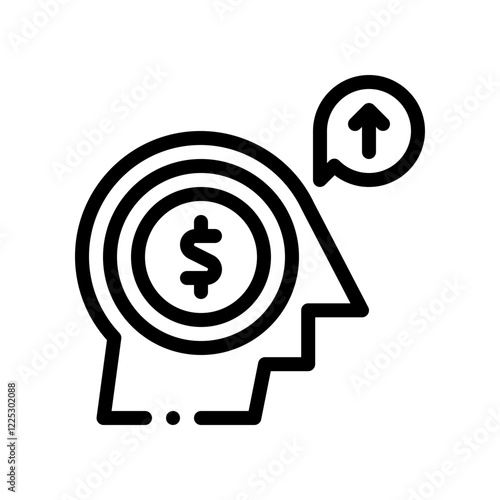 prosperity mindset line icon