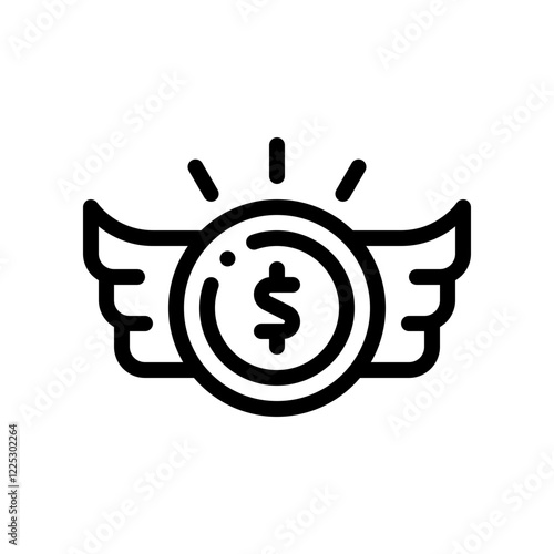financial freedom line icon