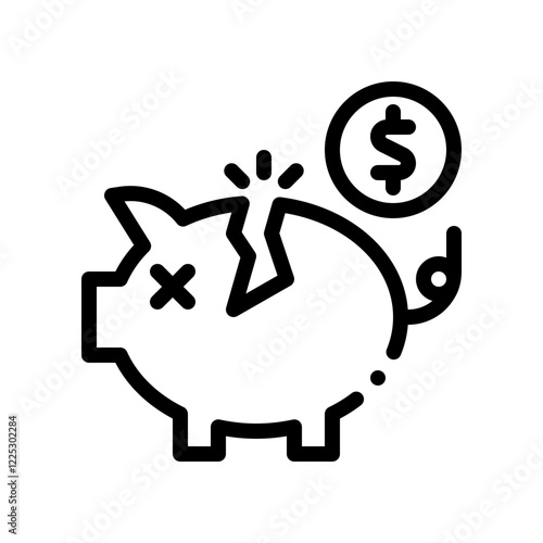 financial freedom line icon