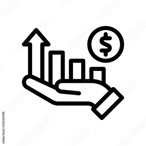 wealth creation strategies line icon