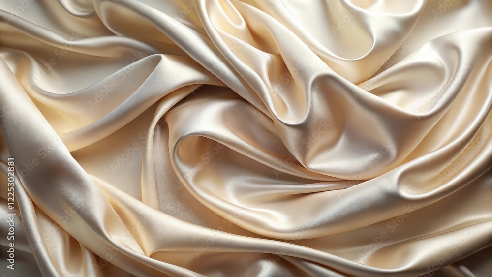 Luxurious Draped Fabric Elegant Champagne Satin Texture Background Luxurious Draped Fabric Elegant Champagne Satin Texture Background
