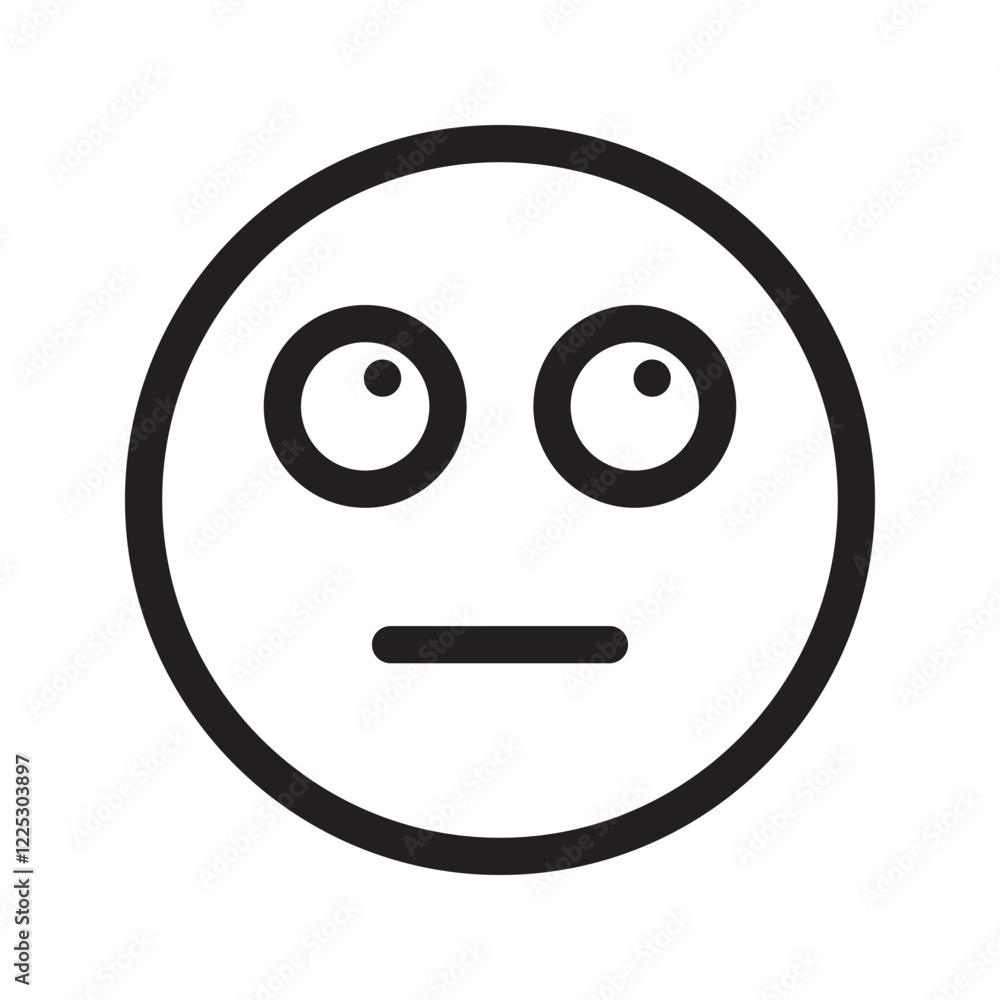 simple Emoticon with a confused or puzzled expression, showing discomfort or uncertainty. simple Emoticon with a confused or puzzled expression, showing discomfort or uncertainty.
