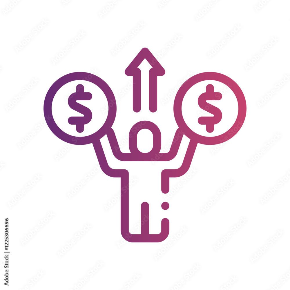 financial independence day gradient icon financial independence day gradient icon