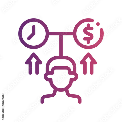 financial abundance mindset gradient icon