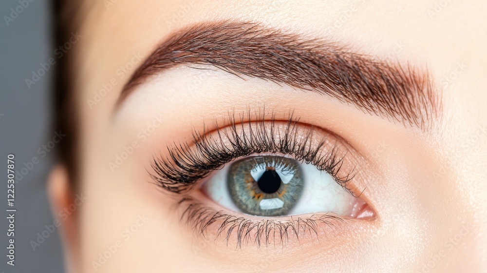 Obraz premium Captivating Close Up of a Woman s Flawless Makeup and Radiant Eyes