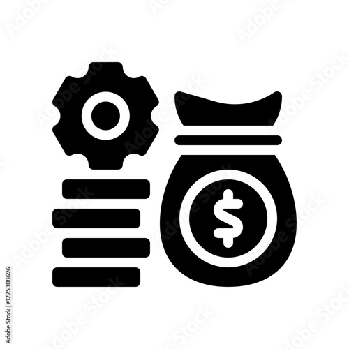 wealth creation glyph icon