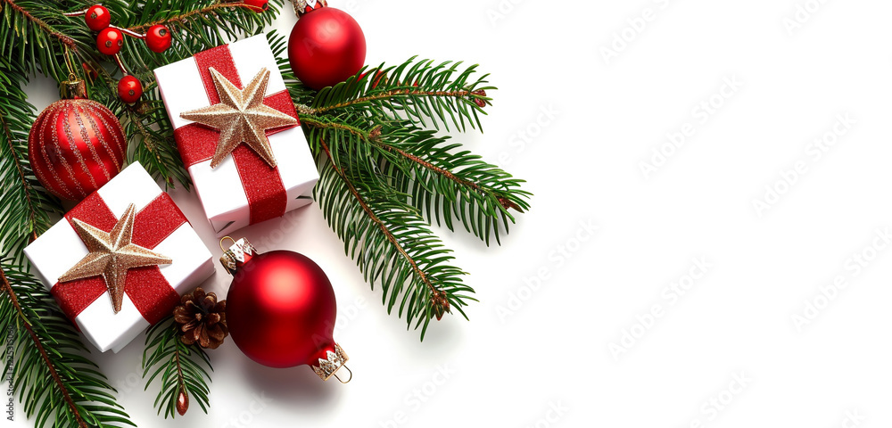 Two Red Christmas Ornaments with Gold Stars - Ideal for Holiday Decorations and Festive Season Displays Two Red Christmas Ornaments with Gold Stars - Ideal for Holiday Decorations and Festive Season Displays