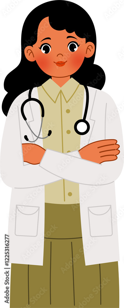 Fototapeta premium cartoon doctor character