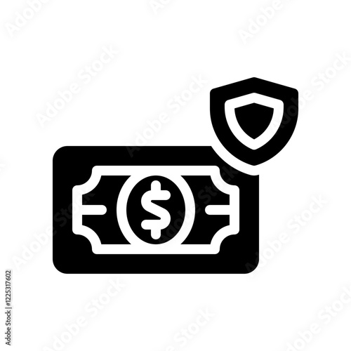 financial security glyph icon