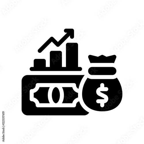 financial peace glyph icon